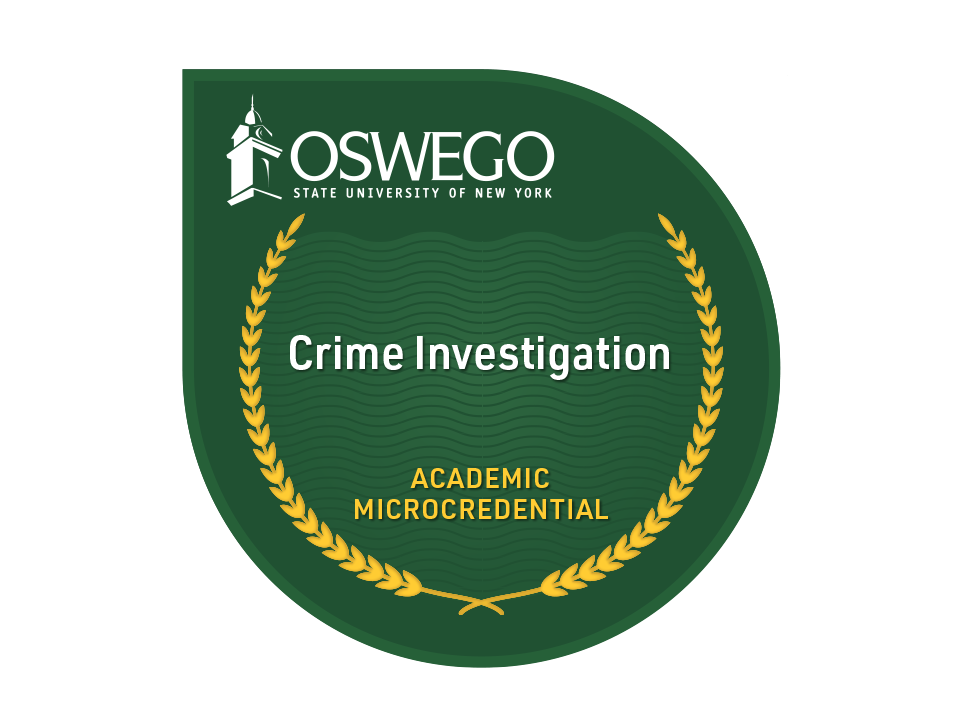 Microcredential badge Crime Investigation 